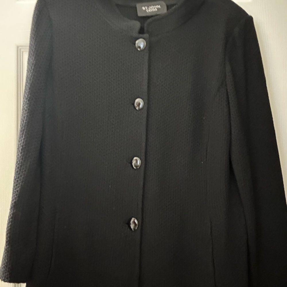 St. John Caviar knit blazer Size 10
